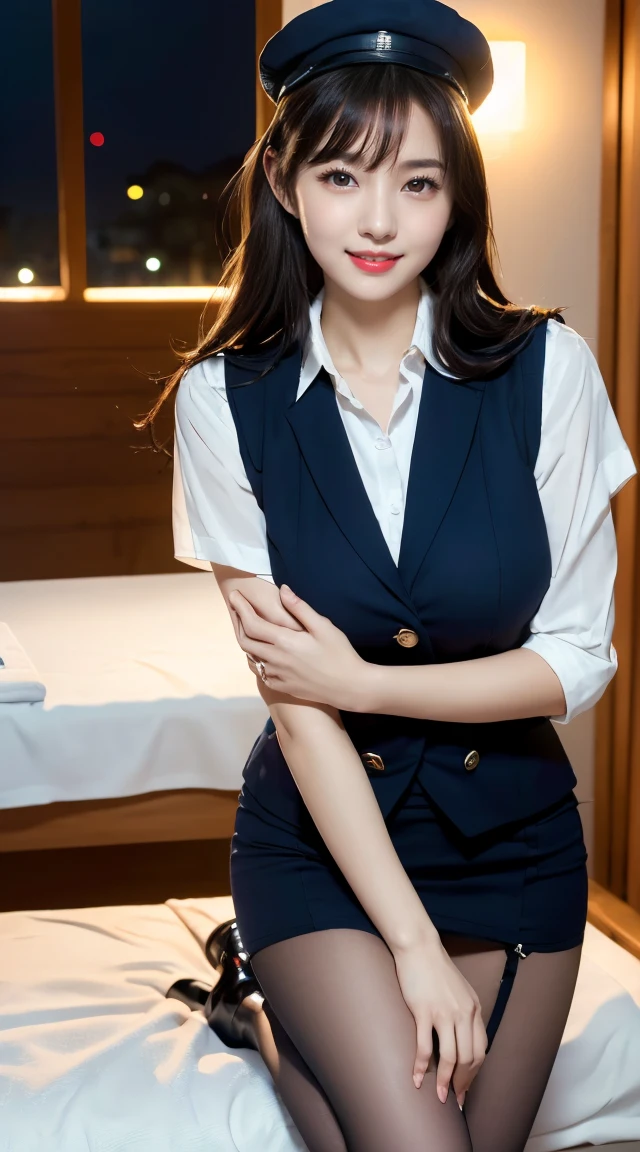(((full body,including legs)))、(((sexual oil massage、clouching on someone))),(((perfect uniform of Japanese stewardess, vest-dress uniform、small hat,(black high-heel), (((with oil,oily hand,oily skin,oil massage))),little smile,white blouse,tight blouse)))、(((navy bowler hat),navy hat)), high heel、Dressed up、(Photo real:1.4)、(A hyper-realistic:1.4)、(Photorealistic:1.3)、 (gentle lighting: 1.05)、(Improve the lighting quality of your video:0.9)、32k、 1Girl、28years old girl、photorealistic lighting、Back lighting、Facial Lights、Ray Trace、(bright:1.2)、(Increase quality:1.4)、 (best quality real texture skin)、Fair eyes,Delicate and delicate face, Close-up of the breasts, white blouse,tight blouse,tight vest-dress uniform, (Bodyline mood improvement:1.1)、good figure,Glossy skin、wavy hair,blonde hair,韓国アイドル、乃木坂アイドル、Sculptural Idol Pose、little smile,blush,Beautiful actress、Neat woman,whole body, (((midium breasts,beautiful breasts))),(perfect row of teeth),slender waist and hip,beautiful long legs,full shot)、((8heads tall)、(((誘惑している、恥ずかしい)))、dynamic pose,gravure pose,((red cheek、red lips)),Super Clean Night View、night time、blush,little smile,(((full shot)))、Super Clean Night View、night time、blush,little smile,(((full shot)))、(((in the luxury massage room,sexual oil massage,with bed,with tree,dark light,in the night,with window,neon sign))),