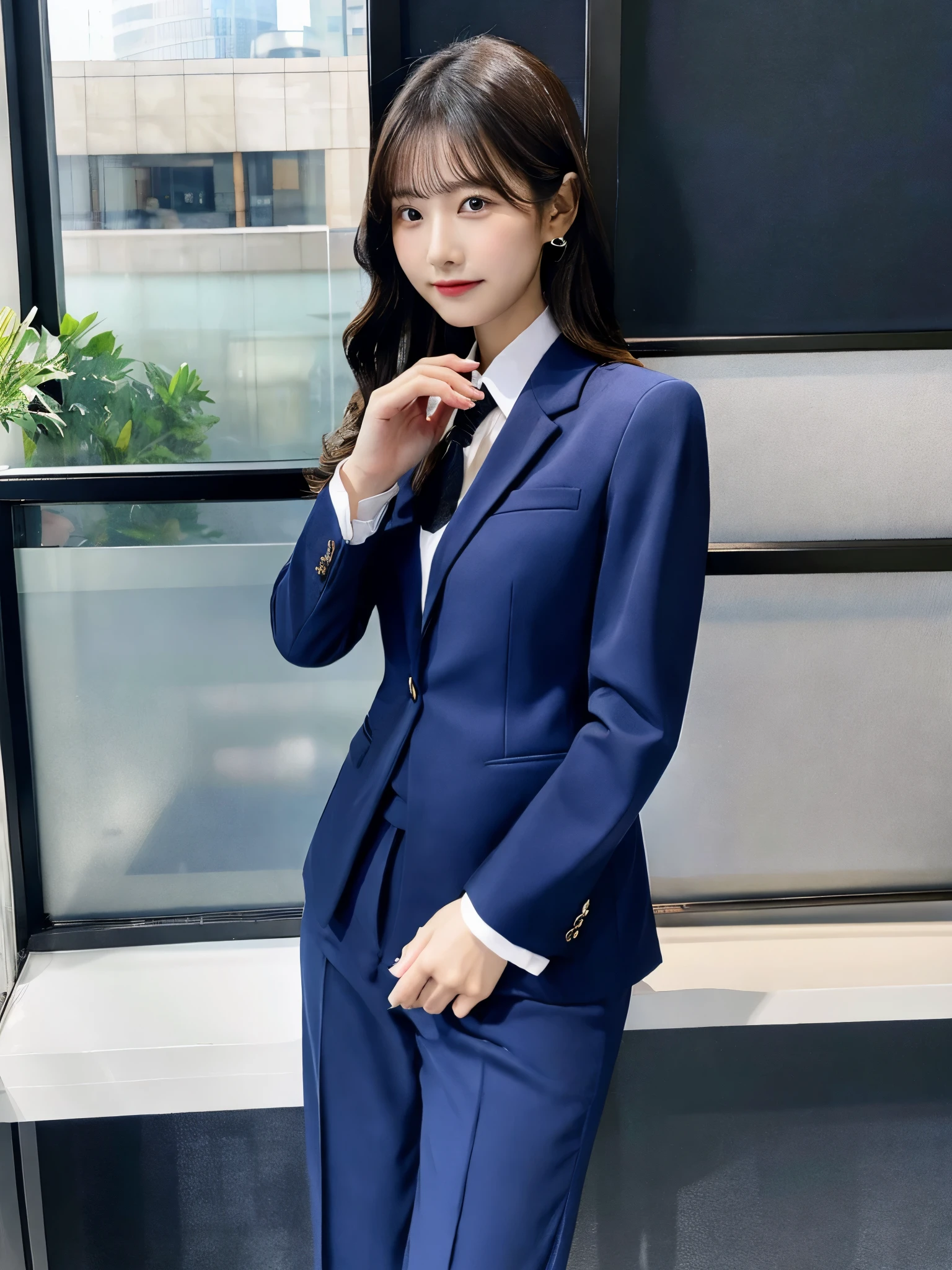 Office Lady Navy Suit
