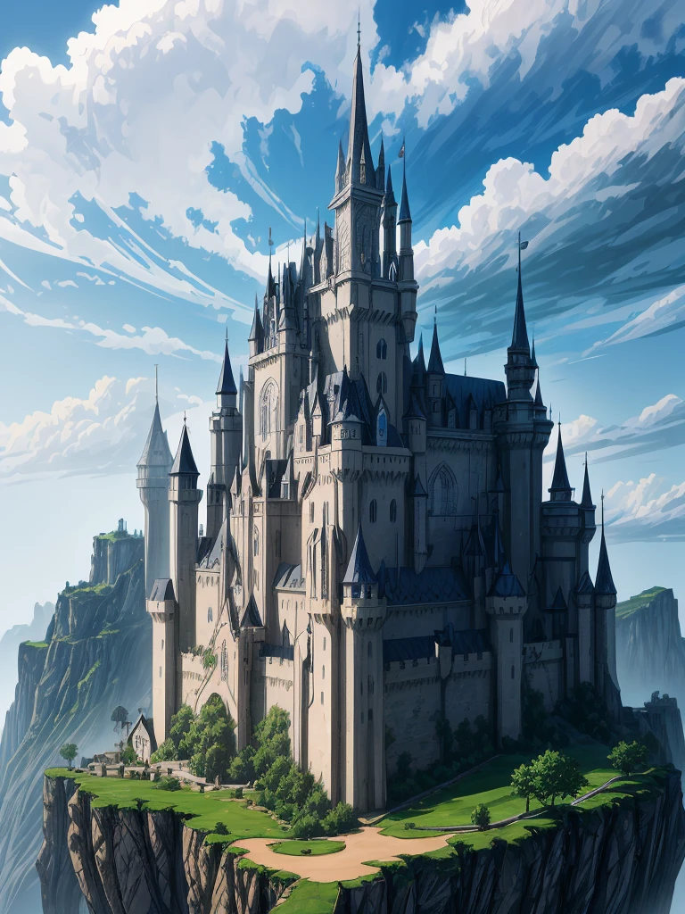 （（（masterpiece、Highest image quality、highest quality、highly detailed unity 8ｋwallpaper）））、（（fantasy））、A castle on a lonely island、tower