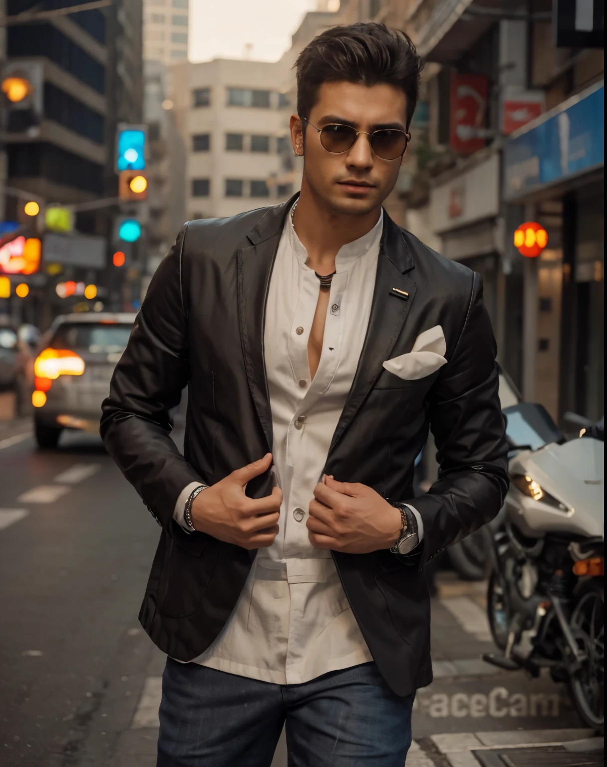 Change background cyberpunk handsome boy realistic face, 8k, ultra realistic