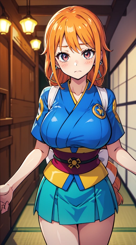 Nami (Onepiece),1girl,areola slip,blush,bow,breasts,cowgirl position,cum,cum in pussy,cum overflow,fusuma,girl on top,hair bow,heart,hetero,japanese clothes,kimono,large breasts,long hair,nipples,obi,one breast out,open mouth,orange eyes,orange hair,saliva,sash,sex,short kimono,sleeveless,sleeveless kimono,slidingdoors,solo focus,straddling,tattoo,tongue,tongue out,uncensored,vaginal