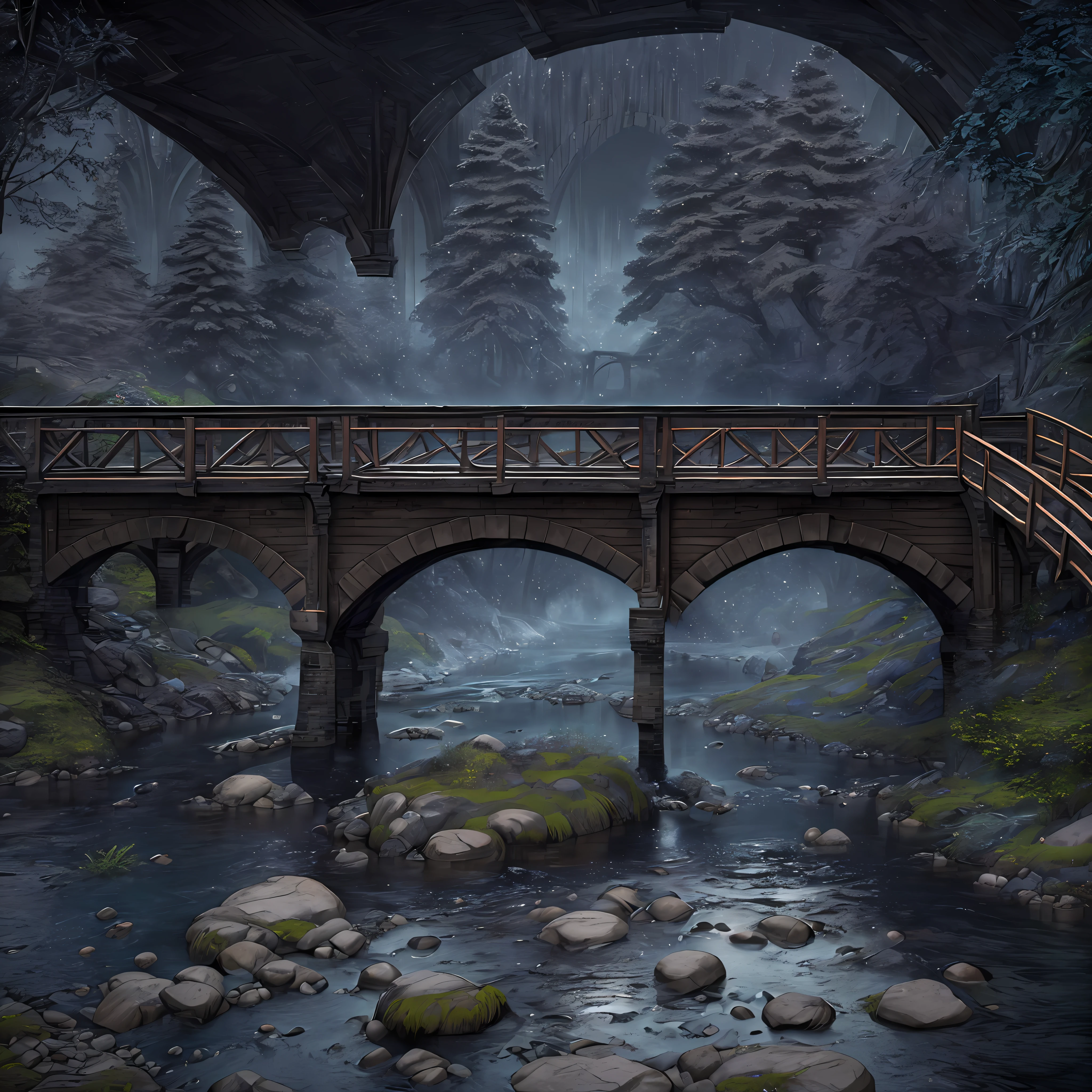 computador, Fotografia ultra extensiva (overview, ponte 1: 5, escala, Fantasia realista, ultradetalhe, volumetric, detalhado clarity, overview, detalhado sombrio landscape, ponte arch, under the ponte, computer accuracy, 1: 2, 8kK, barril de cerveja grande, Fogo pit, Trapos, ponte arch, ponte, (New Age Legend Inscription),Fantasia realista, detalhado, 1: 5, 4 meses, imagem tridimensional, Fogo, Mist, chuva, rio, noite, escuroness, effective In the foreground is a barril de cerveja grande, large stone ponte, ponte arch, Cinza, swamp colors (ultradetalhado), ponte arch, bank under the ponte, Passos, teias de aranha sob o pavimento, Grande barril de madeira (1:2), feito de madeira (ultradetalhe), ponte arch, pedras, rio, escuro, sombrio colors, Horror, Magia(melhor qualidade), 4k, ultra detalhado, (dynamic composition: 1.4), high detalhado, detalhes coloridos, (sombrio colors: 1.2), (luminous lighting, atmospheric lighting), frio, sombrio, Magiaal