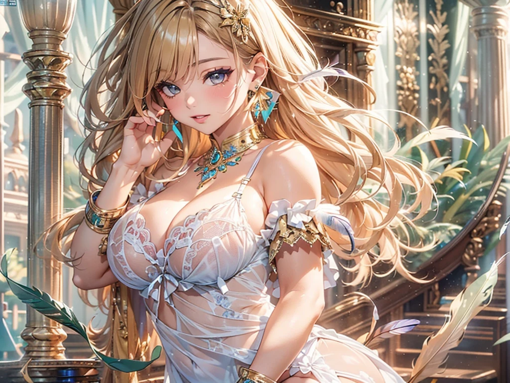 去最高のmasterpiece、beautiful美しさ, 3D two-dimensional, rich, blonde, skirt, stockings, high heels, poison、star、star、(Highly detailed CG Unity 8K wallpaper),(masterpiece), (最high quality), (Super detailed), (best work),(best shadow), (sharp eyeliner, eye shadow, fine eye:1.1), (超High resolution,realistic,最high quality,realistic),(8K,RAW photo,最high quality,マstarプル),mature woman、sensual curves、huge breasts、thighs、bubble、お尻のmasterpiece, 最high quality, Super detailed, full body shot, mature woman, beautiful mature woman, nightgown and underwear, enchanting smile, thick lips, Chubby lips, blush, looking at the viewer, provocative expression, beautiful髪型, cleavage, Plump、curvy hips、attractive face、sexy lingerie、an inviting gaze、Expression of emotions、Lewd underwear、(((erotic see-through lingerie set)))、Standing position、gorgeous accessories 、big breastsの女性, bare shoulders, golden hair, colored feather, metal ornaments, colored flowers, particle, light, (masterpiece, 最high quality, 最high quality, official art, beautiful and aesthetic:1.2), (1 girl:1.3), very detailed,(fractal art:1.1),(colorful:1.1)、(flowers:1.3),most detailed,(zentangle:1.2), (dynamic pose), (abstract background:1.3), (shiny skin), (lots of colors :1.4), ,(earrings:1.4), (feather:1.4),masterpiece, 最high quality, Super detailed, 30~40 years, full body shot, beautiful 、various hairstyles,gold headband,plump breasts,beautiful butt,greek clothing,Tulle covers the breasts,perfectly proportioned, detailed clothing details,marble,god statue,cinematic lighting, film grain, 8K, masterpiece, Super detailed, high detail, high quality, High resolution,(((NSFW:1.2)))、exposed chest、Openwork decoration,(((see through dress)))、(((解剖学的に正しいbody))) , 最high quality, Super detailed, (((Lewd underwear)))、raise your butt, from below, (((R-18)))、Hakari、thighs, big breasts, Are standing, cowboy shot, blush, (((1 girl))), (masterpiece:1.3), (High resolution), (8K), (very detailed), perfect face, Nice eye and face, (((最high quality))), (Super detailed), detailed face and eye, (alone), High resolution、beautifuleye,(((sexy pose)))、(((整ったbig breasts)))、((beautiful eye))、luxury、(((超High resolution)))、(((detailed description)))、(((ぽっちゃりbody型)))、(((解剖学的構造に一致したbodyの部位)))、beautiful長いまつ毛、バランスのとれたbody型,2 feet、Just the right size for your legs and arms、Fishnet tights、glamorous、(((Clear white and black eye)))、lipstick、Sparkling、(Undistorted face, eye, body)、jewelry、gem、(長くカールしたbeautifulまつ毛)、(((バランス良いbeautiful胸)))、(transparent, Exquisite skin:1.2)、(((完璧なglamorousボディー)))、actress face、Super beautiful、cute smile、Healing beauty、Flower shower、完璧なeye、realistic depiction、super sexy、shiny、glamorous、double eyelids、Good dark compensate、compensate、ぼやけていないeye