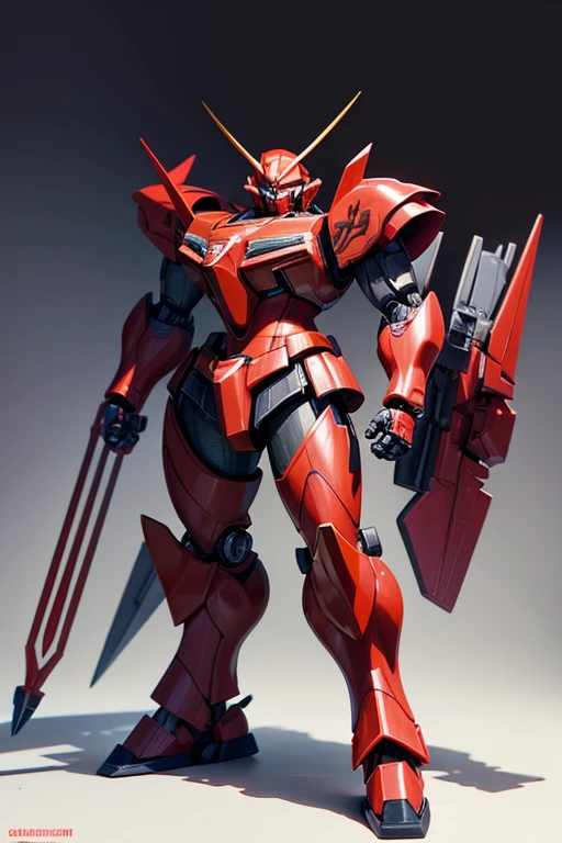 Close-up of toy robot wearing red and black costume, action figure mecha, Invincible Iron King Kong, Gulenlagan, getter robo, Full body mecha suit, Black color mecha, barbatos mobile suit, Full body frontal photo, Huge mech, Extra large detailed, anime action figures