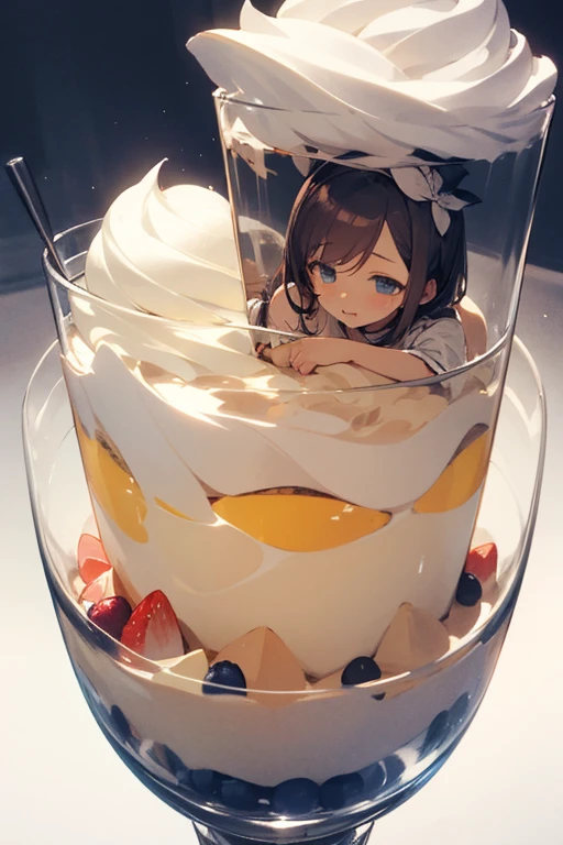 Female body prime、whipped cream、fruit、pussy_parfait