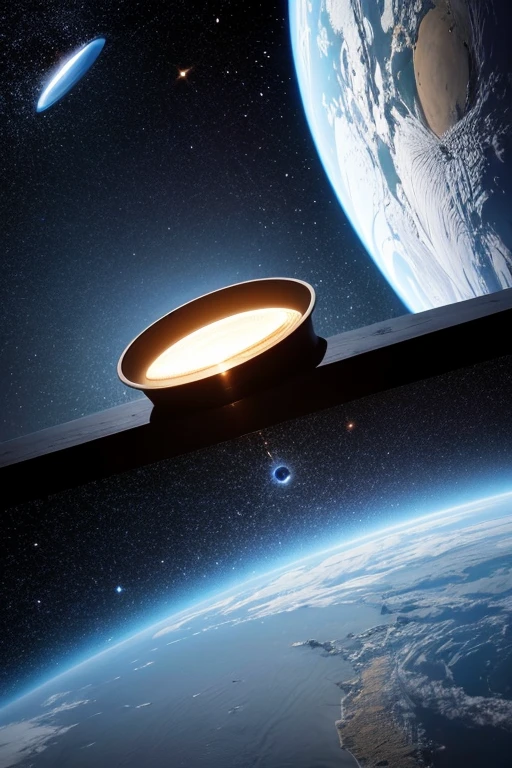 create an image with a logo about outer space and interesting facts about it