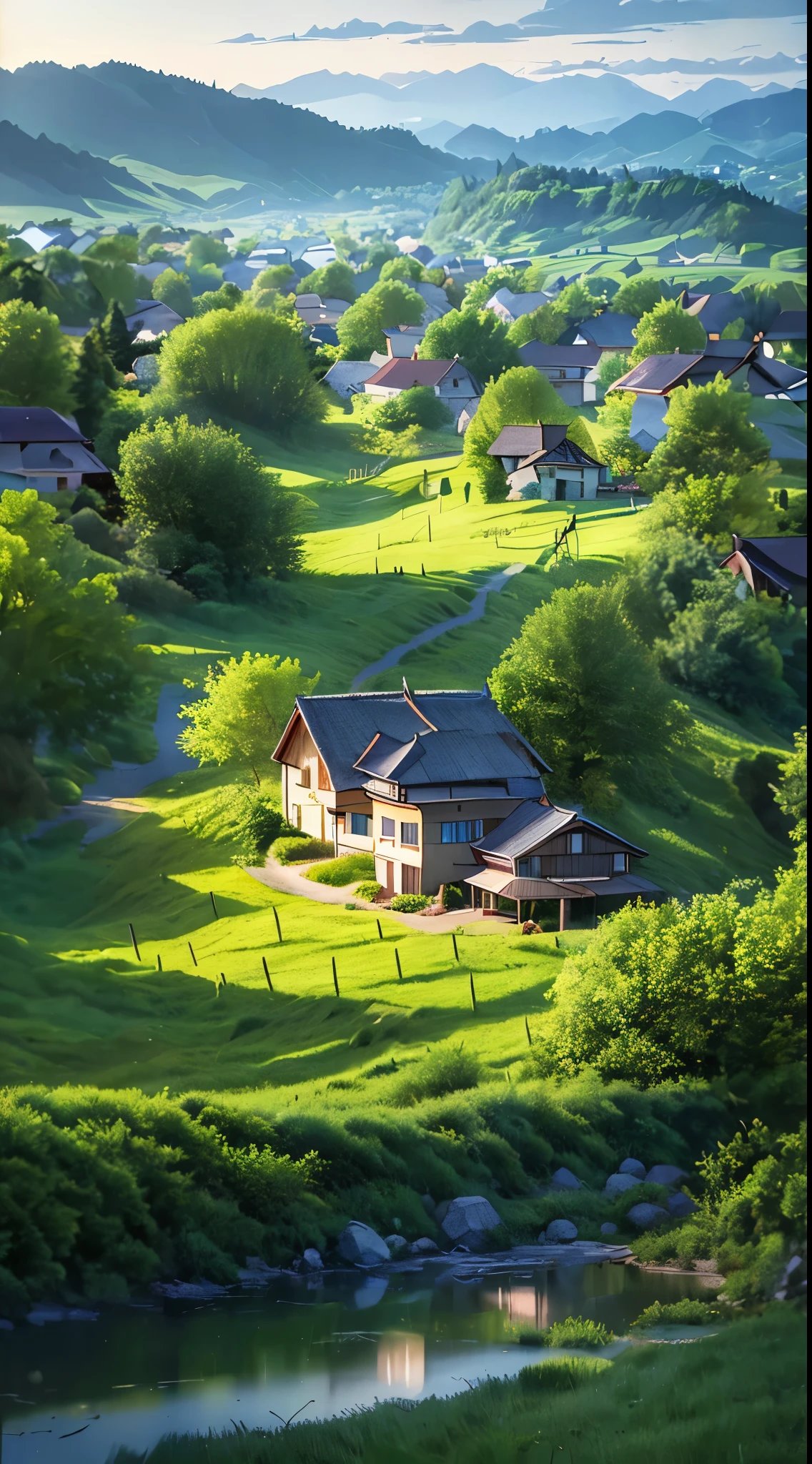 night time scene of a house in a forest with a path leading to it. digital illustration, beautiful house on a forest path, background artwork, cottage in the forest, 4k highly detailed digital art, solitary cottage in the woods, house in forest, night time village background, house background, cottage in the woods, 4k detailed digital art