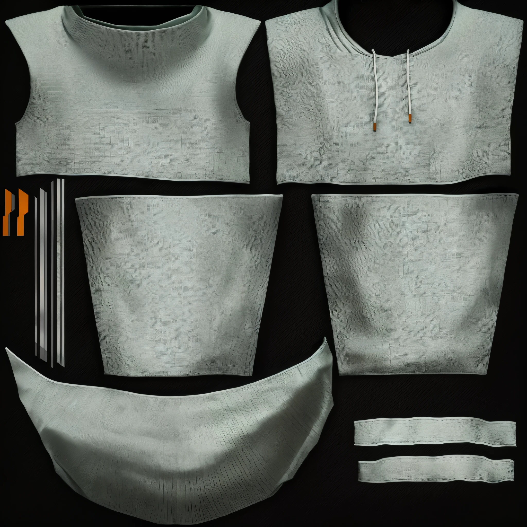 cropped hoodie, woman, design, template, orange