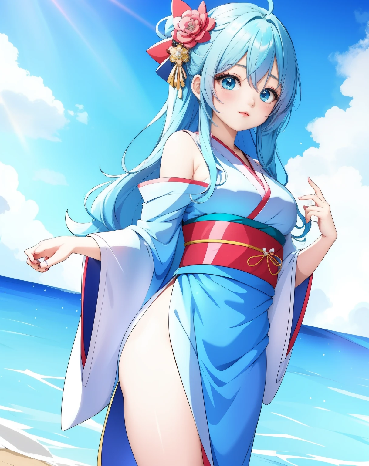 Anime girl with blue hair and blue eyes, Best Anime 4K Kona-chan Wallpaper, anime wallpaper 4k, anime wallpaper 4k, Wallpaper Anime Blue Water, anime style 4k, anime art wallpaper 4k, anime art wallpaper 4k, Kantai Collection Style, 4k anime wallpaper,,Anime girl with blue hair and blue eyes wearing a kimono, anime moe art style, mikudayo, , teal hair anime girl, in kimono, in kimono, shirabii, Cute girl anime visual, long hair