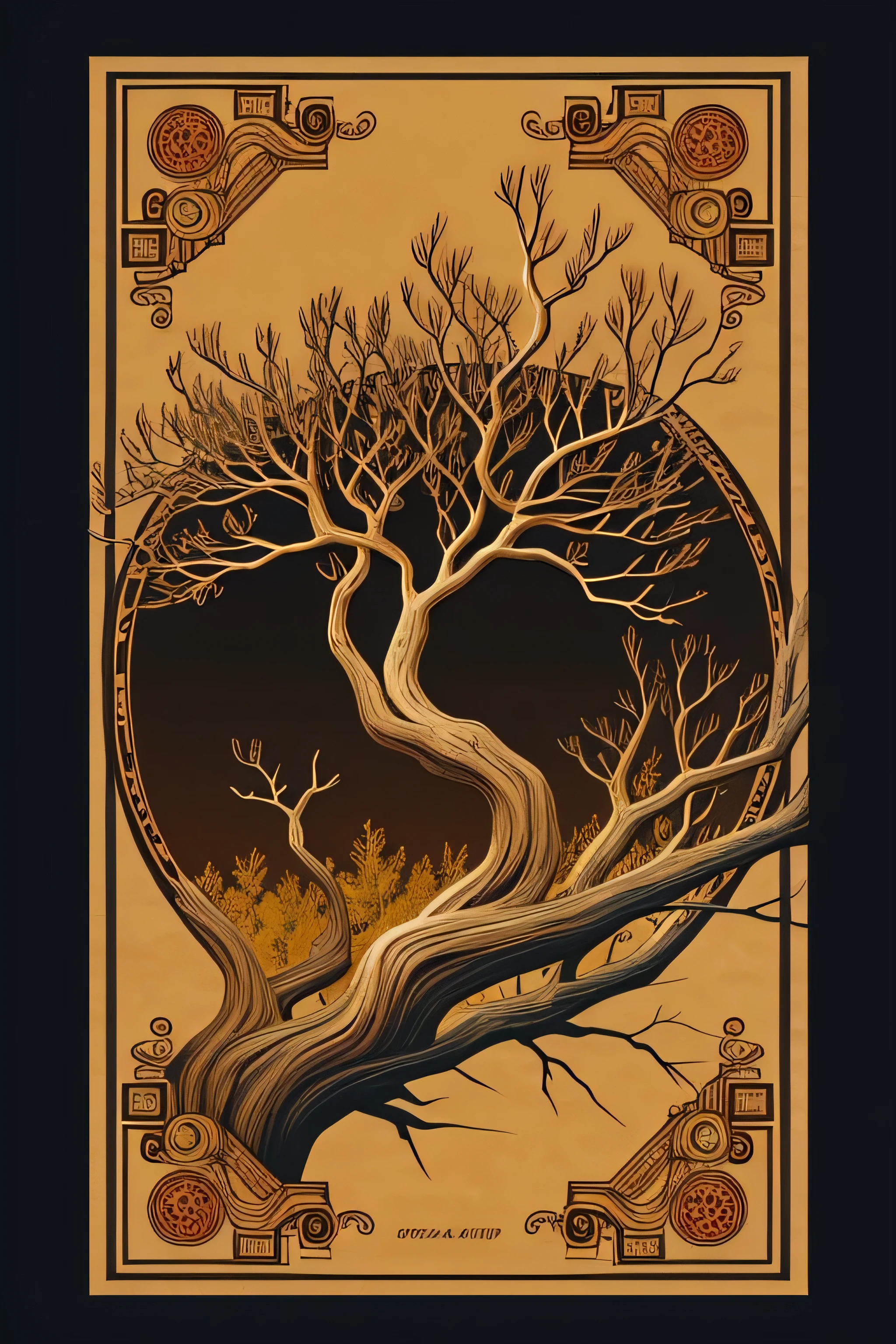 tree branch detailed digital illustration, detailed 2d illustration, an illustration, matte digital illustration, highly detailed illustration, digitial illustration, highly detailed vector art, in style of digital illustration,