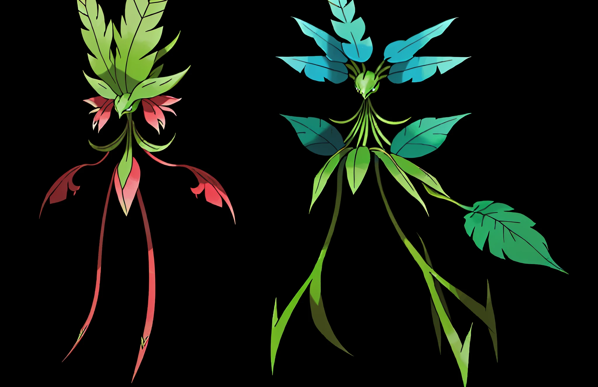 (((pokemon))), Deformed, a set of different plants and flowers for the game, fantasy magical vegetation, lots of strange exotic plants, exotic plants, stylized game art, colorful exotic plants, stylized concept art, Exotic flora and fauna, Exotic flora and fauna, Magical Garden Plant Creatures, Game Assets, Extraterrestrial Plants, Props with Trees,