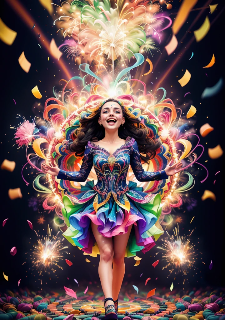 (best quality,4k,8k,highres,masterpiece:1.2),ultra-detailed,(realistic,photorealistic,photo-realistic:1.37),Confetti explosion,colorful background,confetti everywhere,surreal art,abstract shapes,vibrant colors,sparkling lights,overwhelming joy,celebration,party atmosphere,beautifully chaotic,unexpected patterns,whimsical elements,mesmerizing view,dynamic composition,explosive energy,dancing particles,immersive experience,blurred motion,delicate details,festive ambiance,unforgettable moment,artistic explosion,magic in the air,endless celebration,playful extravaganza,joyful chaos,ecstatic explosions,ethereal beauty,rainbow colors,randomness and order intertwined,captivating brilliance,intricate designs,popping confetti,unbounded creativity,happy emotions,visual extravaganza,enchanting spectacle.
