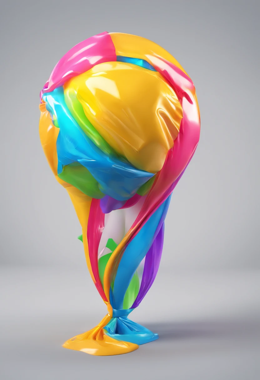 realistic colorful deflated blobo