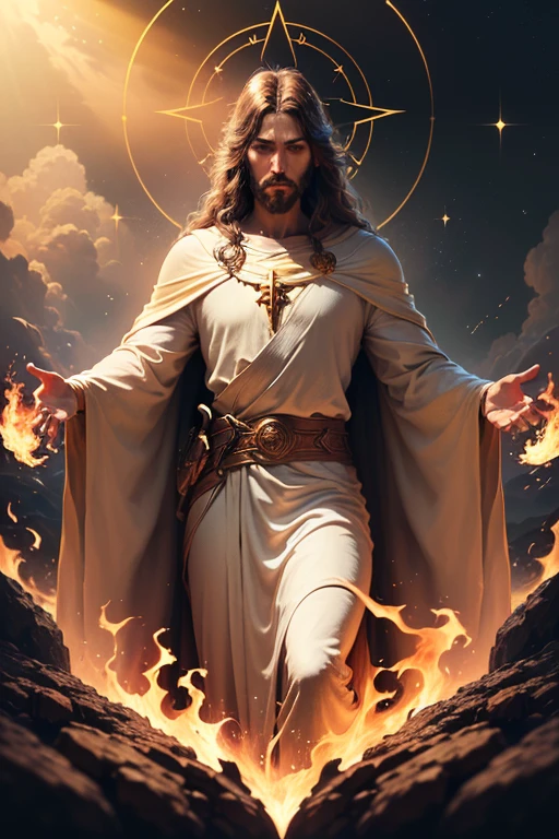 In the Book of Revelation, John describes a vision of Jesus in a highly symbolic and majestic manner. He sees Jesus as a figure with eyes like blazing fire and feet like bronze glowing in a furnace. His voice is described as the sound of rushing waters, and he holds seven stars in his right hand. His face shines like the sun in all its brilliance.
John's vision of Jesus in Revelation portrays him as a powerful and divine figure, radiating authority and glory. The imagery used by John conveys the awe-inspiring and transcendent nature of Jesus, emphasizing his divine majesty and sovereignty over all creation. The description in Revelation serves to underscore the exalted and divine nature of Jesus as the ultimate ruler and judge.