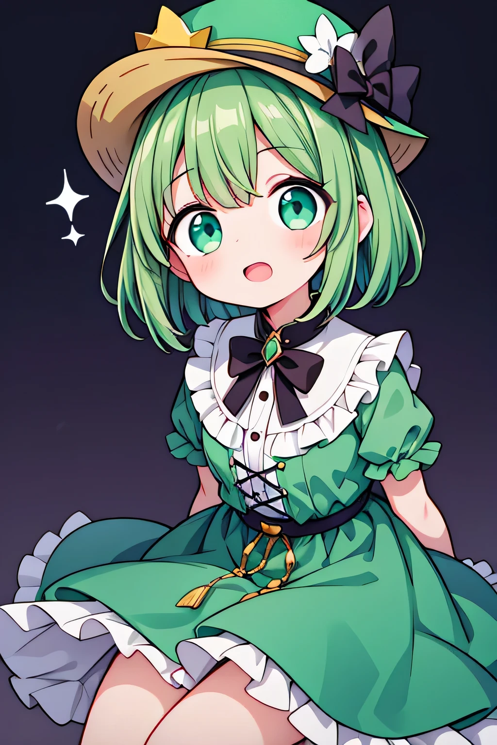 (Highest quality)、(Highest quality)、cute、(choker).eyes are emerald、cute服、Everybody, please turn around、Loved by everyone、