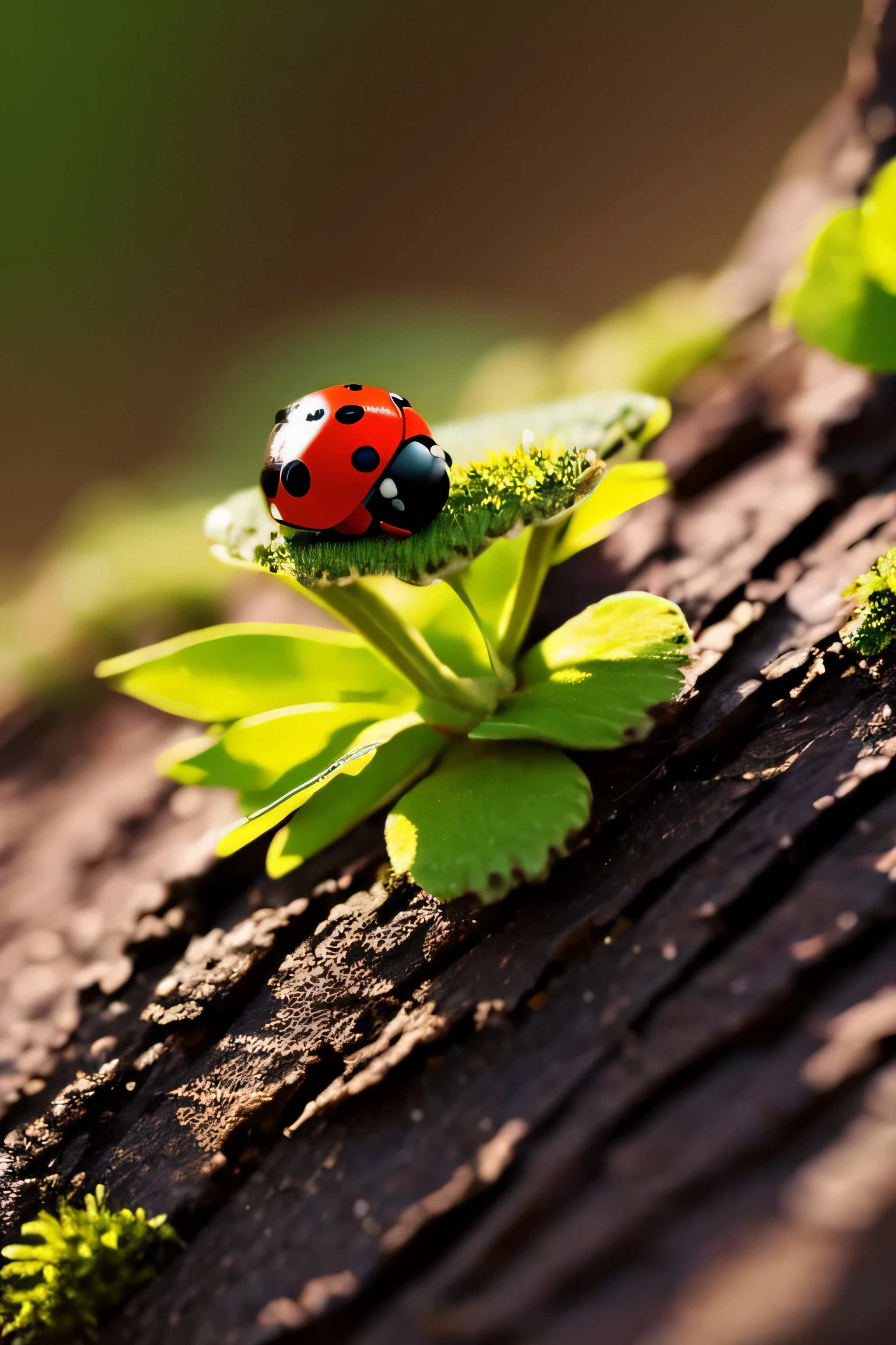Tiny Ladybug, whimsical whispers of spring BEHIND THE WOLF
