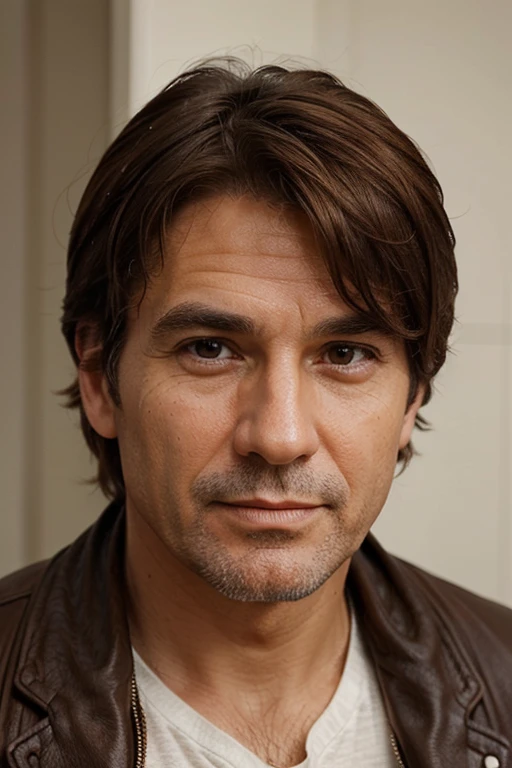 create my profile picture : a mature man's face with brown hair
