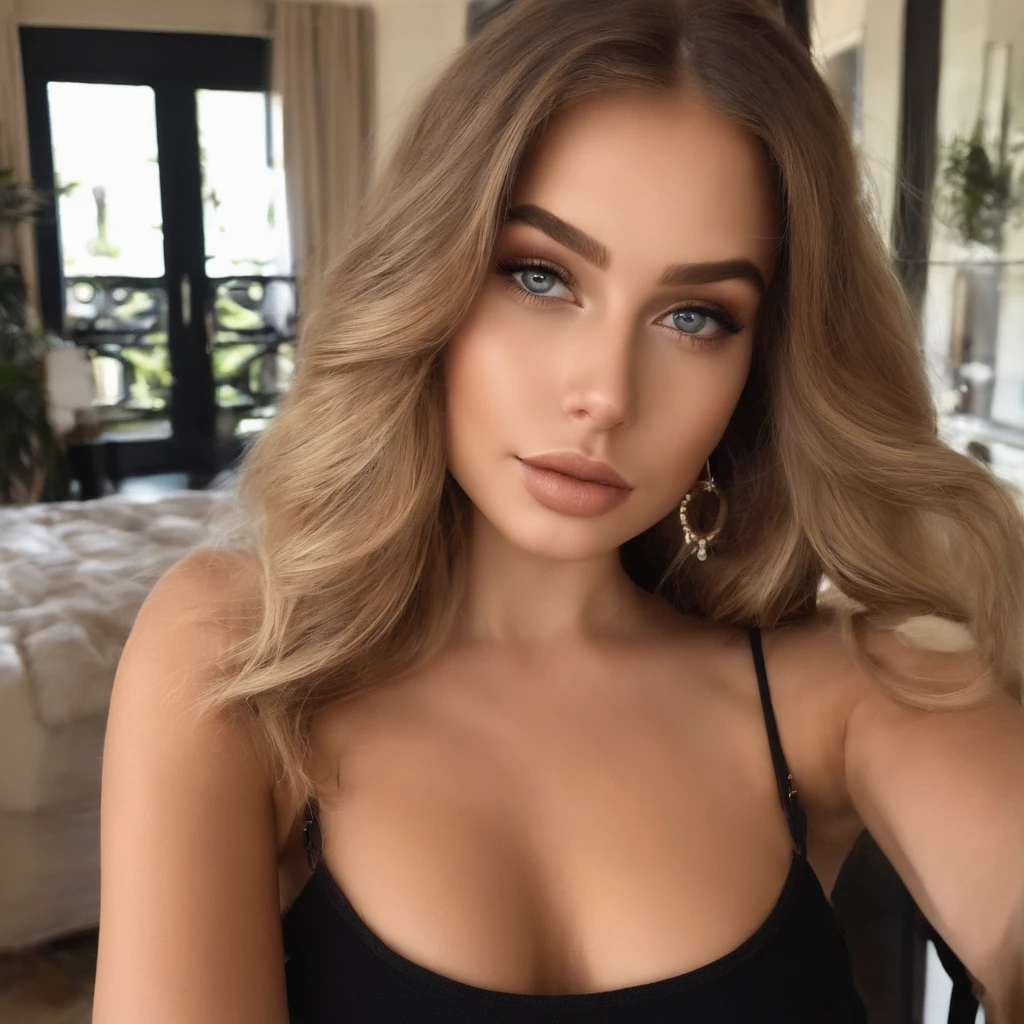 arafed frau voll , Sexy girl with brown eyes, Ultrarealistisch, Akribisch detailliert, Portrait of Sophie Mudd, blonde hair and big eyes, Selfie of a teenage girl, Schlafzimmer Augen, Olivia Dunne, ohne Makeup, natural makeup, Gesicht mit Artgram, dezentes Make-up, breathtaking full body shot, an einem Strand , small bust;