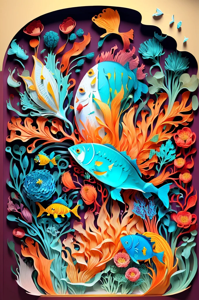 (((masterpiece))),bestquality,illustration,beautifuldetailedglow,
paper_cut, flowers, underwear, (fish)