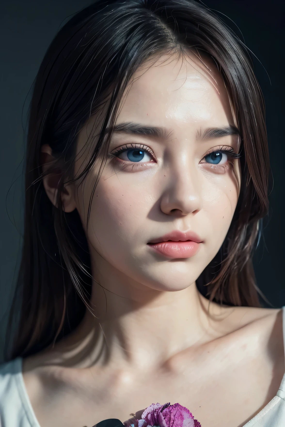 pity baby girl,tear drop,sadness,alone on her birthday,cake with one candle,beautiful detailed eyes,beautiful detailed lips,extremely detailed eyes and face,longeyelashes,best quality,4k,8k,highres,masterpiece:1.2,ultra-detailed,realistic,photorealistic,photo-realistic:1.37,portrait,vivid colors,soft lighting