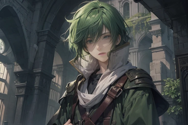 Anime characters: The boy's bright face has no shadows and his flowing hair