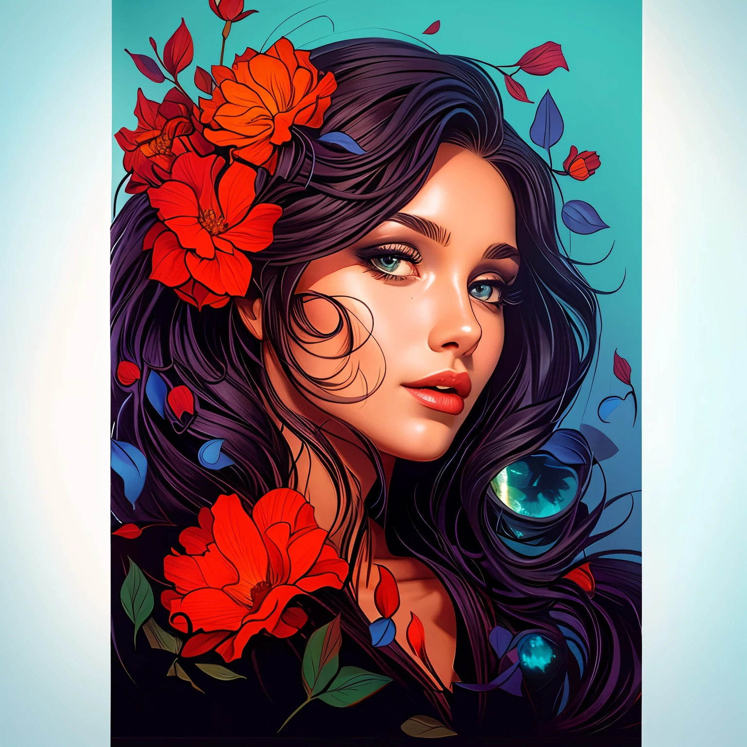 Uma mulher com cabelo preto