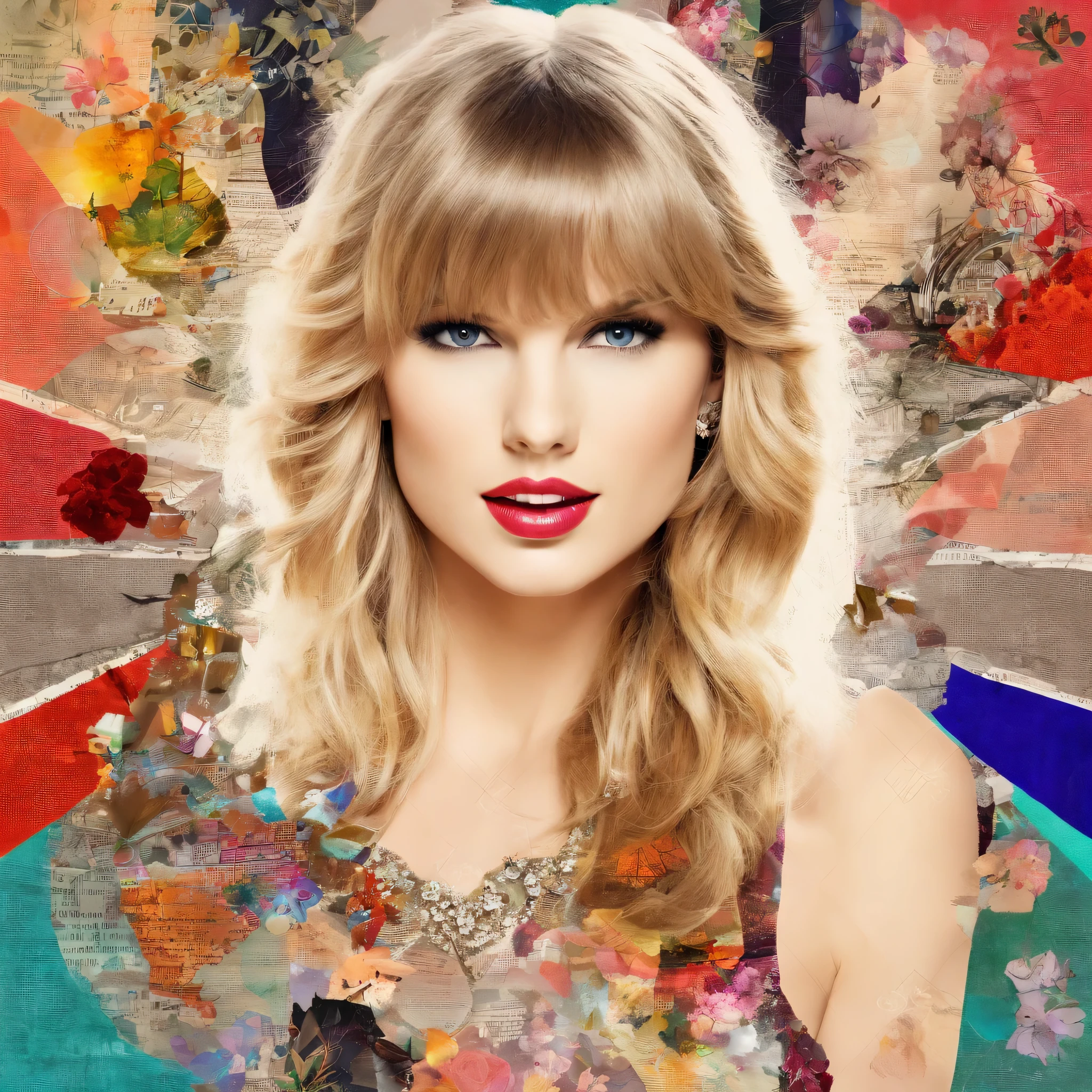 Beautiful girl ,taylor swift, old photo, large image, dynamic mid-shot party ball, songs (highres, best quality:1.2), radiance, soft contours, details