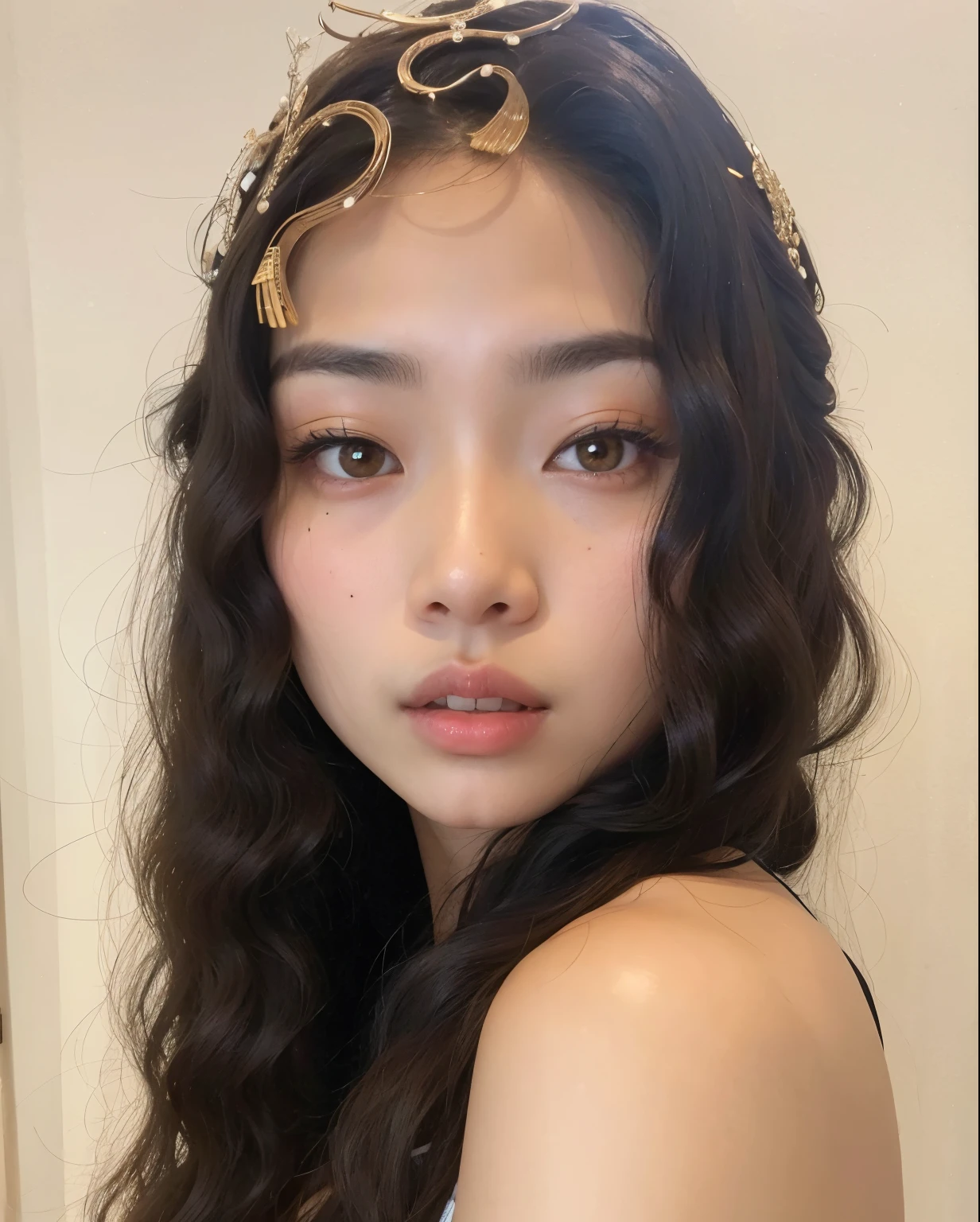 Mujer arafed con el pelo largo con una diadema de oro, jennie rosa negro, asian guy, gongbi, heonhwa choe, jaeyeon nam, gemma chen, TaeJune Kim, detailed face of an asian girl, wenfei ye, a young asian woman, kwak ji joven, louise zhang, young cute wan asian guy, seson yoon