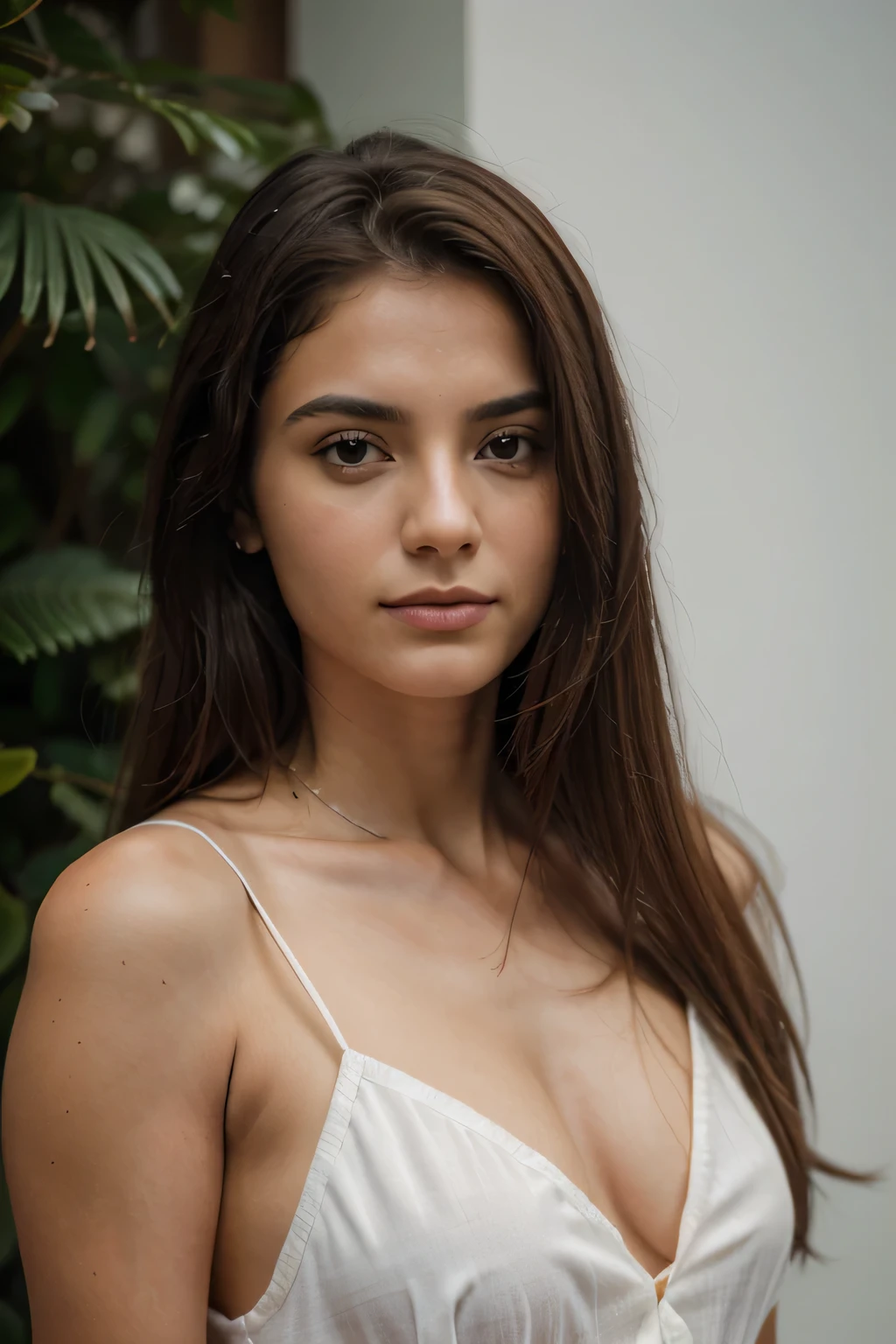 garota , 19 anos, Sozinho, Cabelo longo, Seios colossais, olhando para o espectador, cabelos loiros, , olhos castanhos, jewelry, corpo todo, um colar,cropped, realista, 8k, premiado, foto crua, alta qualidade, Fotografia 35mm, Film grain, profissional, 4k, altamente detalhado, 
