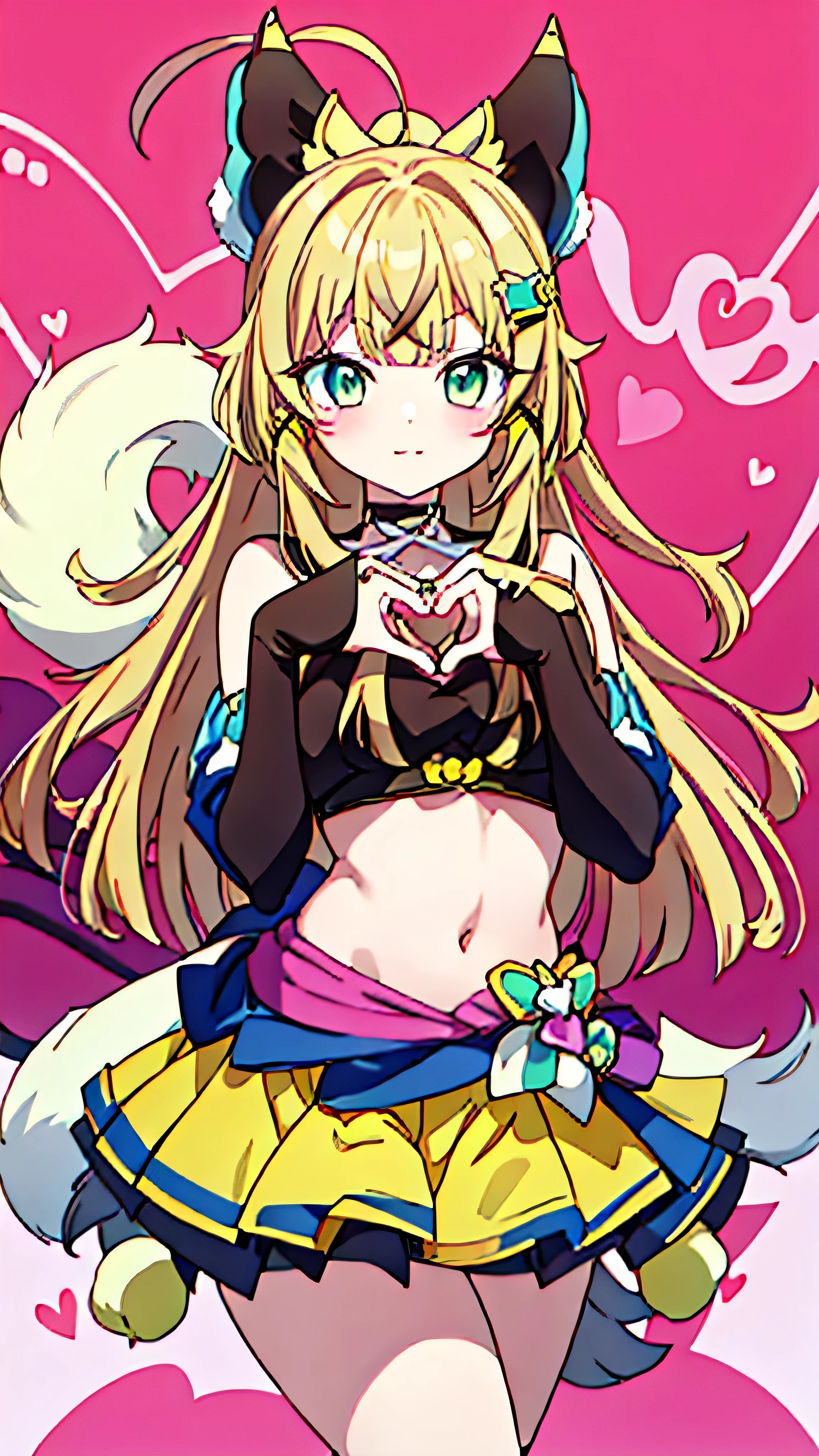 Kirara Holding her two tails as a heart shape