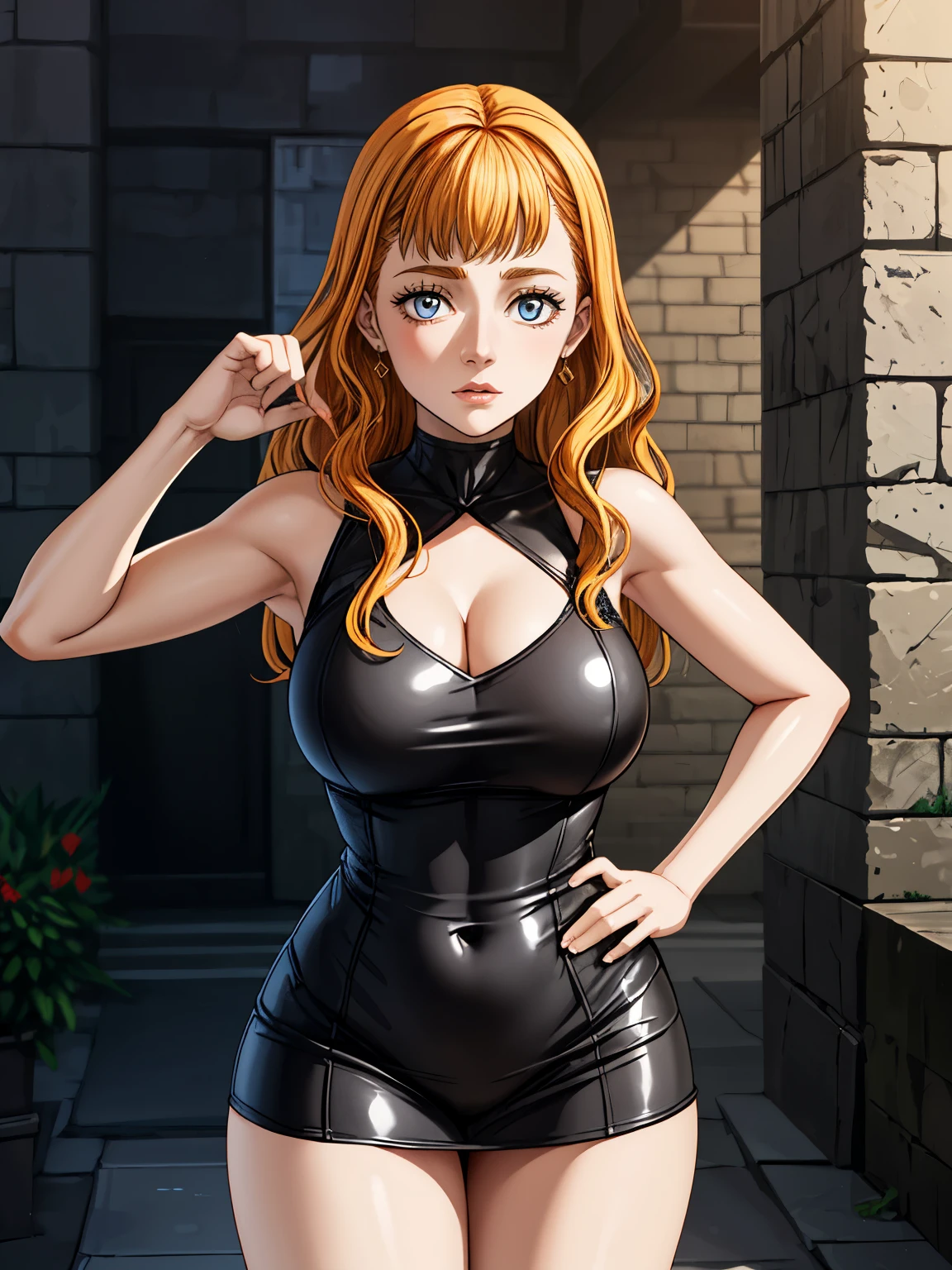 ((masterpiece)), (best quality),, official art, extremely detailed CG unity 8k wallpaper, highly detailed, shiny skin, Depth of field, vivid color,, 1girl, (curvy:1.0), (full body:0.8), girl wearing skirt or dress, sexy , portrait sophie mudd, casual pose, gorgeous young model, cute young woman, a beautiful -aged girl, very pretty model, young , cute young girl, beautiful young girl, beautiful model, long orange hair, light hair, shiny hair, young and cute girl, girl, Mimosa, Black Clover, Mimosa anime, anime, looking at me, wild pose, natural pose, 18+, high shadow texturing, shadows included, looking epic, epic background, epic place, single person, nobody else,wearing somethink sexy, wearing swimsuit or very thin transparent shiny dress, shiny dress, very thin
