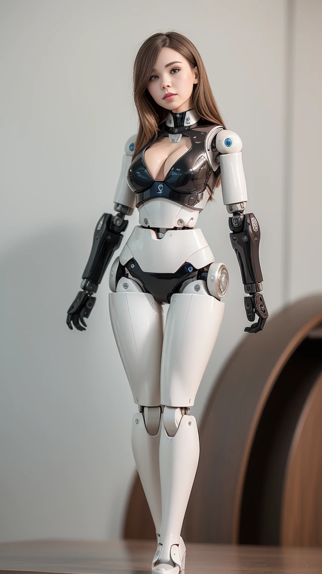 (Photorealsitic:1.4)、one robot woman、(top-quality)、(hyperdetailed face)、(Super well-formed face)、(Robot Parts)、(Female-Robot)、(25 years-old)、(Blue)、(pink there)、(Burgundy)、(metallic)、(full-body)、(sexy pose)、(Slender body)、(Model body type)、(full body mech)、(mechanical exposure)、(Akihabara)、(is looking at the camera)、(A dark-haired)、(Well-proportioned lady)、(a small face)、(a small head)、(well-groomed fingers)、(Idol)、(front facing)、(Standing with legs open)、(Photo session)、(Looks sad)、(perfect-female-robot)、(perfect-mechanical-body)