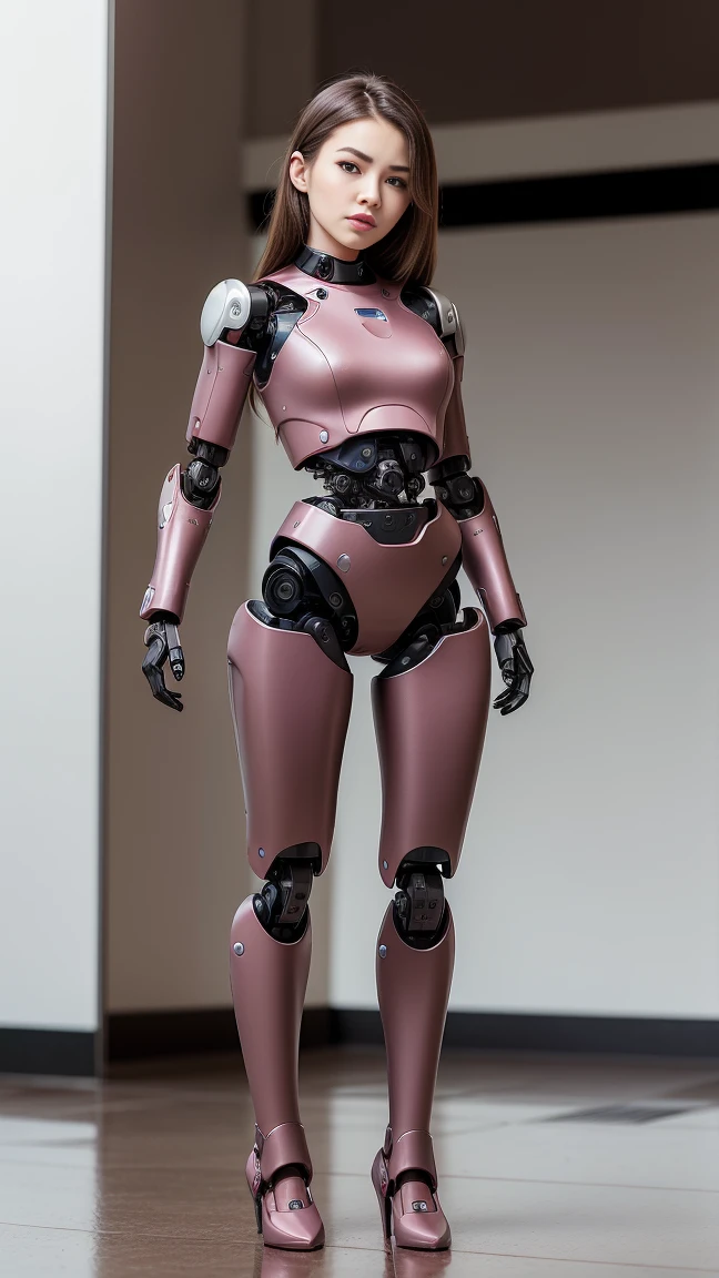 (Photorealsitic:1.4)、one robot woman、(top-quality)、(hyperdetailed face)、(Super well-formed face)、(Robot Parts)、(Female-Robot)、(25 years-old)、(Blue)、(pink there)、(Burgundy)、(metallic)、(full-body)、(sexy pose)、(Slender body)、(Model body type)、(full body mech)、(mechanical exposure)、(Akihabara)、(is looking at the camera)、(A dark-haired)、(Well-proportioned lady)、(a small face)、(a small head)、(well-groomed fingers)、(Idol)、(front facing)、(Standing with legs open)、(Photo session)、(Looks sad)、(perfect-female-robot)、(perfect-mechanical-body)