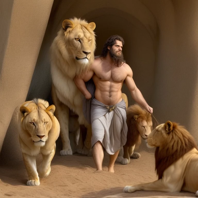 bushy man in a cloak with beard and beard next to two lions, the man riding is on the lion, por Scott M. Fischer, epic scene of Zeus, Como oferenda a Zeus, henry cavill as a deus grego, por Wayne Inglaterra, deus grego, retrato de Zeus robusto, Personagens da mitologia grega, por John La Gatta