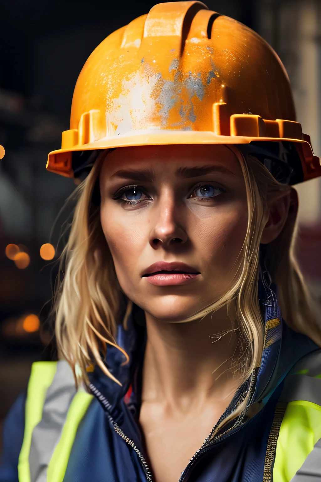 female, blonde hair, construction worker,low battery, stress, tired,complex projects,
(best quality,4k,8k,highres,masterpiece:1.2),ultra-detailed,(realistic,photorealistic,photo-realistic:1.37),HDR,UHD, studio lighting,ultra-fine painting
portraits,landscape,impressionism,moody,contrasting colors,dim lighting