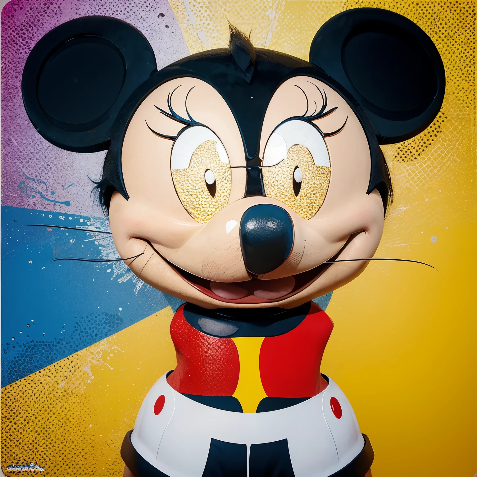 Tableau mickey mouse a l'ancienne en version pop art ultra hd 