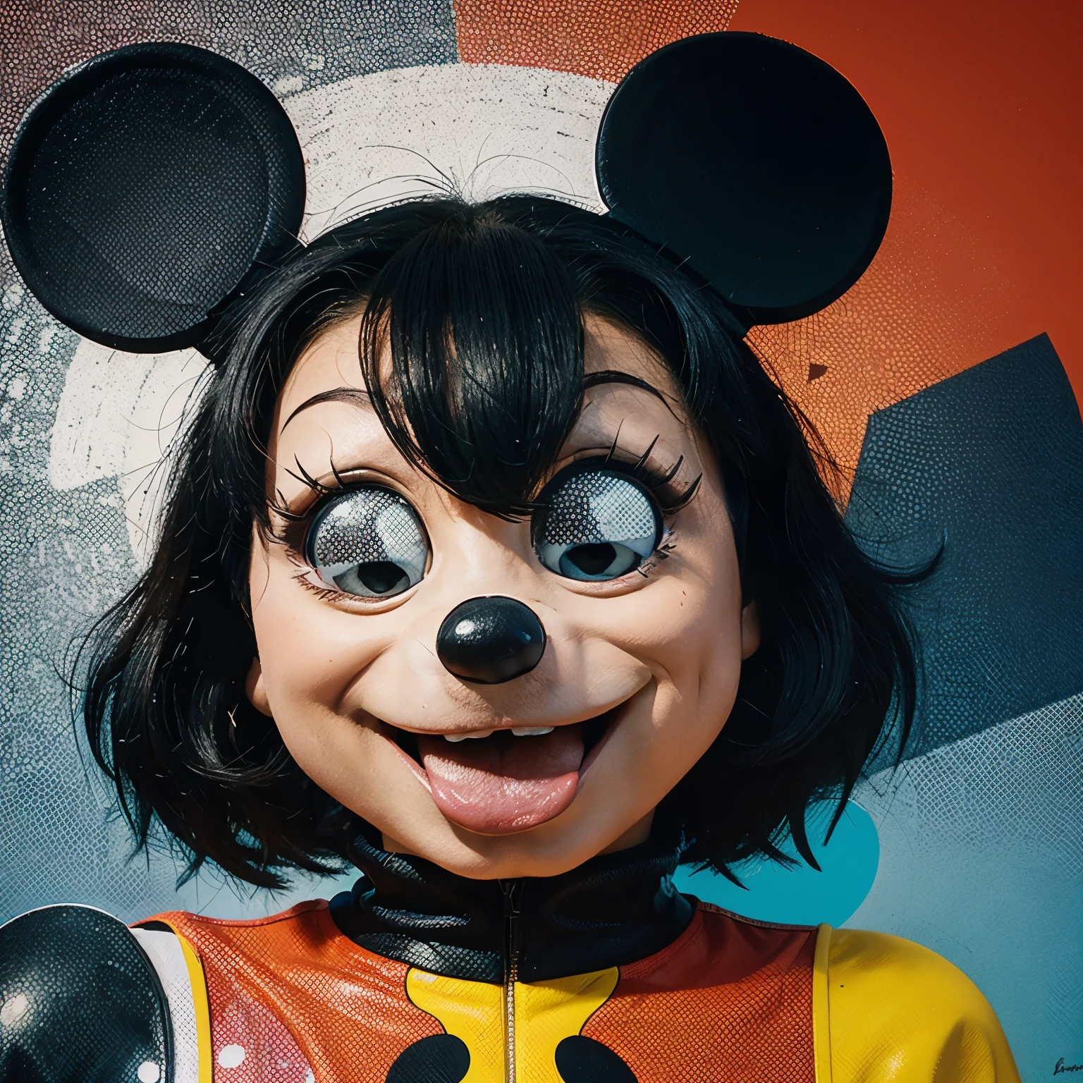 Tableau mickey mouse a l'ancienne en version pop art ultra hd