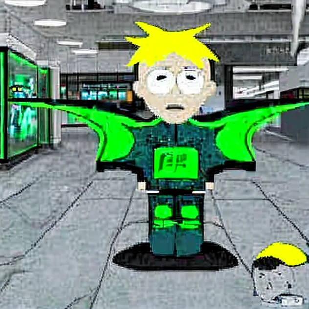 Cyborg Butters Stotch in China Mall on Future