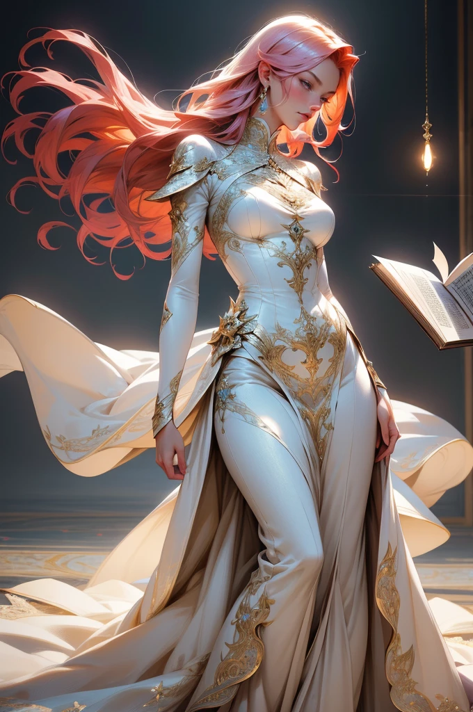{-erro_de_anatomia:1.0}(best quality,4k,8k,highres,masterpiece:1.2), ultra-detailed, (realistic,photorealistic,photo-realistic:1.37), mature milf, illyasviel von einzbern, redhead hair, full body, vibrant colors, glowing skin, mesmerizing eyes, elegant pose, enchanting background, delicate lace dress, surreal lighting, ethereal atmosphere, mystical aura, intricate details, artistic medium, digital illustration, fantasy, anime, reading, writing, walking, backwards, lying down, standing, dynamic poses, mouth closed. Different posture , dynamic poses