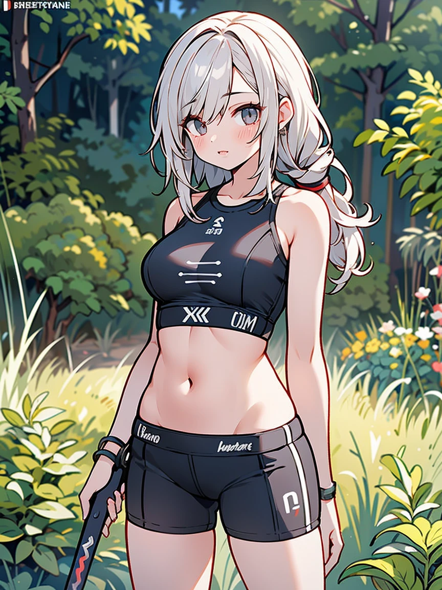 18 year old in gray sports bra and thong, Perfeito cabelo preto 1Girl, postura dominante, arqueia as costas, pele bronzeada brilhante, Accentuated buttocks, mamas acentuadas, 3d renderizado arte do caractere 8 K, trends on cgstation, pose sexy, Foto abaixo, (detalhes intrincados:0.9), (HDR, Hiper-detalhamento:1.2), (texturas naturais da pele, hiper-realista, Luz suave, afiado), (Detalhe intrincado 1.5), na Academia