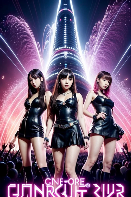 concert poster, J-pop girl group,Japanese girls, concert's name "from The Underground", concert date May 20th, magical style, poster's title "from The Underground",