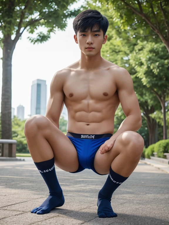 teenagers , young , light-skin , wearing an dark blue sexy underwear, tmasterpiece,k hd,the feet ,black long socks,The barefoot , blue colour , handsome and cute , extreme cute boy , white skin , dark blue underwear boxers shorts , extremely tall and cute boy ,oppa model , handsome model , full body , dark blue boxers underwears short shorts , black socks , white light-skin , Chinese model , young boy , white skin , handsome and extremely cute , blue boxers underwear shorts , long black socks , handsome model , at the park , jogging , model oppa , long legs , jogging , running , high knee black socks ,black long socks , stand up , extremely tall , extremely high , blue underwears , blue sports underwear , long black socks , clean and white legs , Chinese model , extremely long legs , looking at the camera , clean and white thigh , heavy bulge , kid face , baby face , wearing jacket , blue underwears boxers , light and white skin , Chinese model , strike a pose , sexy pose , horny boy , high knee black socks , long black socks , japanese gym short shorts