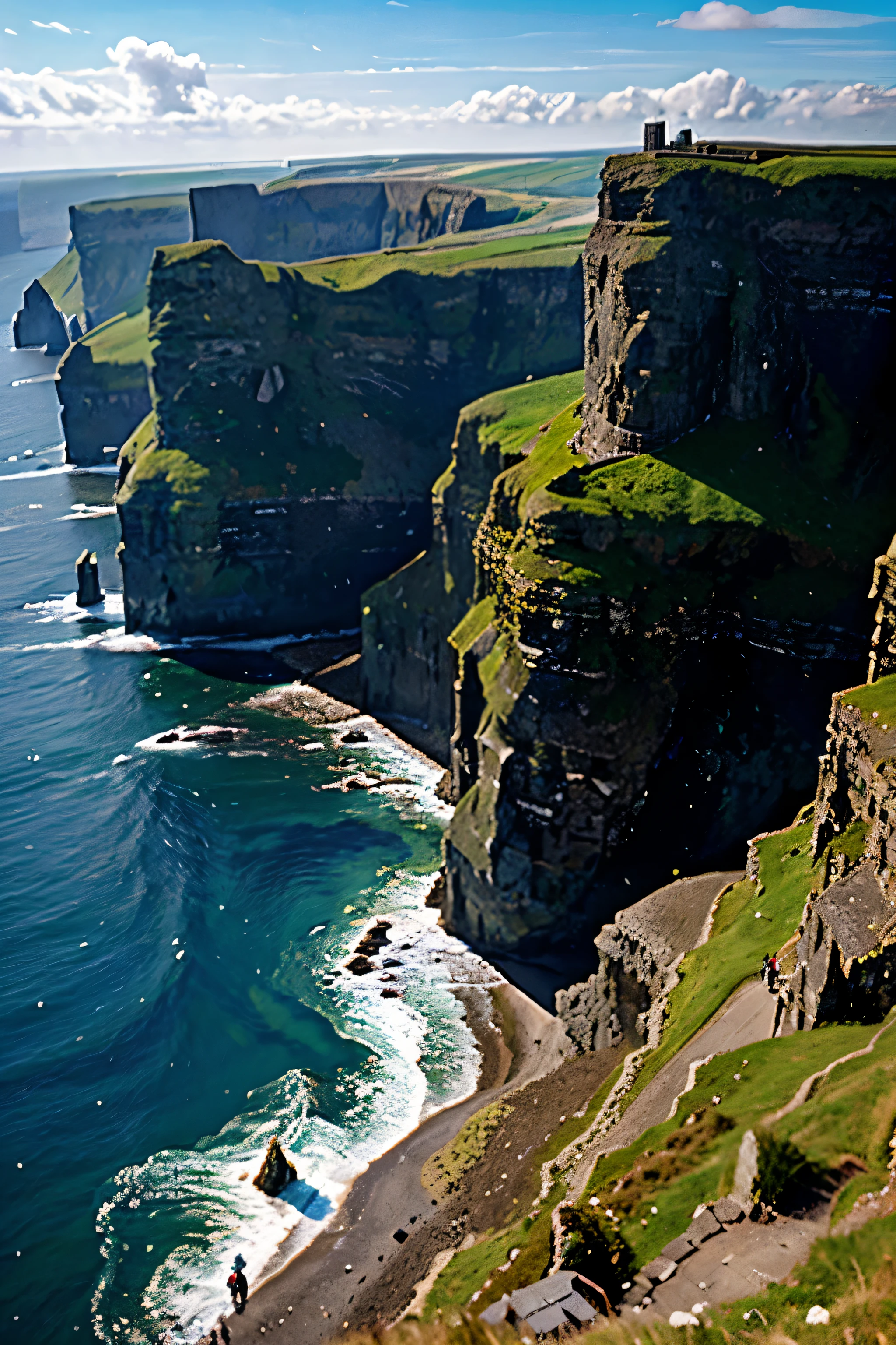Beautiful glass painting of cliffs of Moher, Ireland