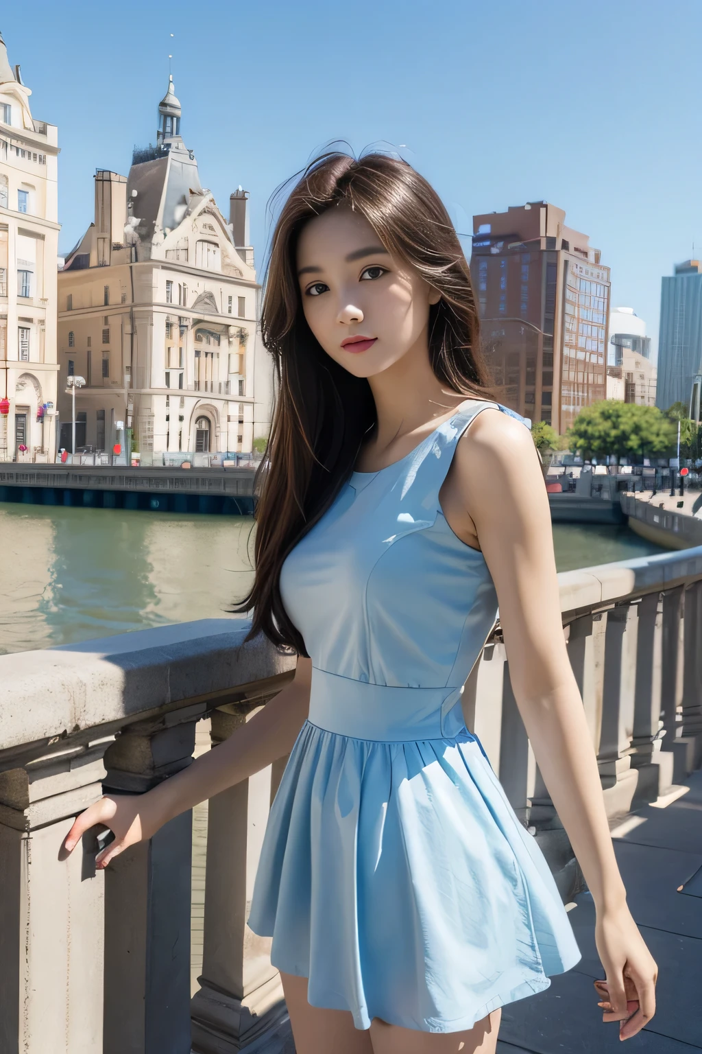 (masterpiece、High resolution、high quality),(perfect beautiful girl、Wonder Girl)、(cosplay)、(perfect anatomy、beautiful limbs、beautiful skin)、city、sunny、breakthrough、model、20-year-old、brown hair、