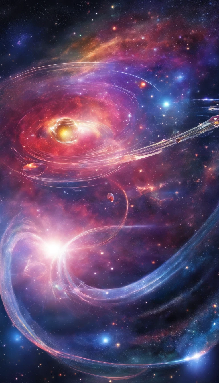 Kyosuke Nakayama、planet phantom, Planet with bright rainbow and rings in the sky、universe、powerfull