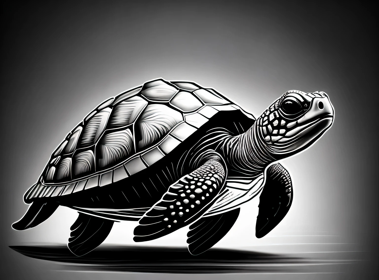 caminhada de tartaruga, qualidade, desenho, linha doodle, monochrome layout, sem fundo, classic style