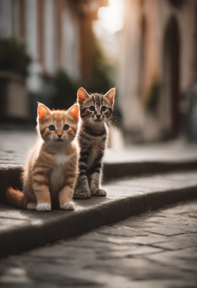 I have two little kittens, a cute little cat, cute kittens, Cutest, Incredibly cute, Adorable and cute, And cute and lovely. They are walking down the street with backpacks, Walking together, commute, Proudly walk down the street, And the cat is walking. They are cute in the style of 🍂 and 🍁, Adorable and cute, Cute and adorable, oh, nice and cute. They are known as real-life Tom and Jerry.