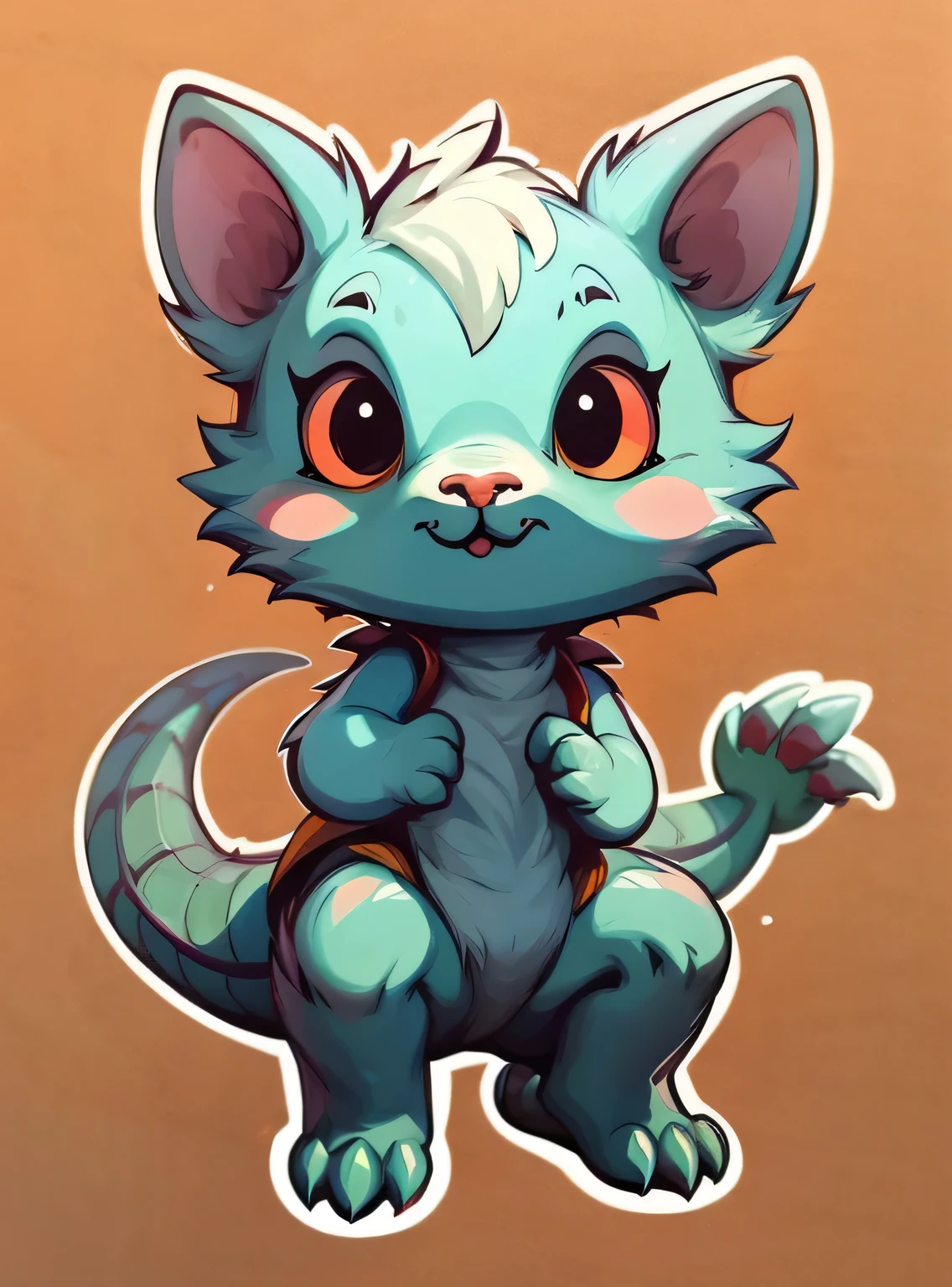 1 baby dragon,  fundo simples,