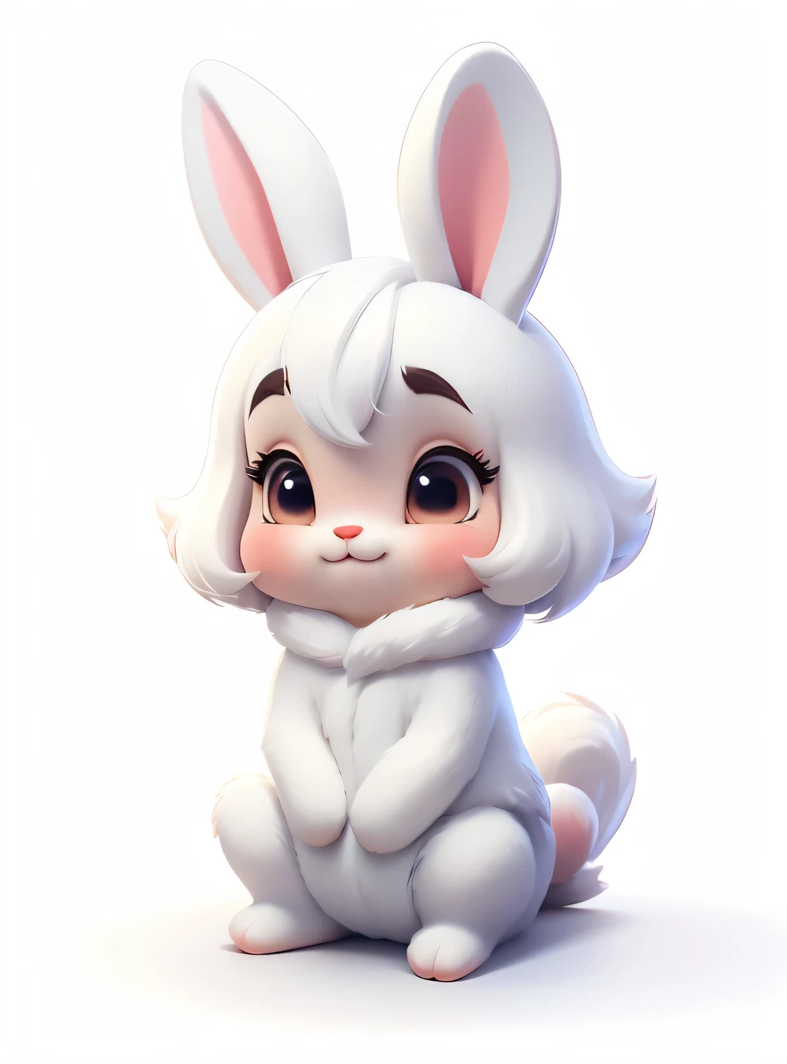 Coelhinho fofo、fundo branco
