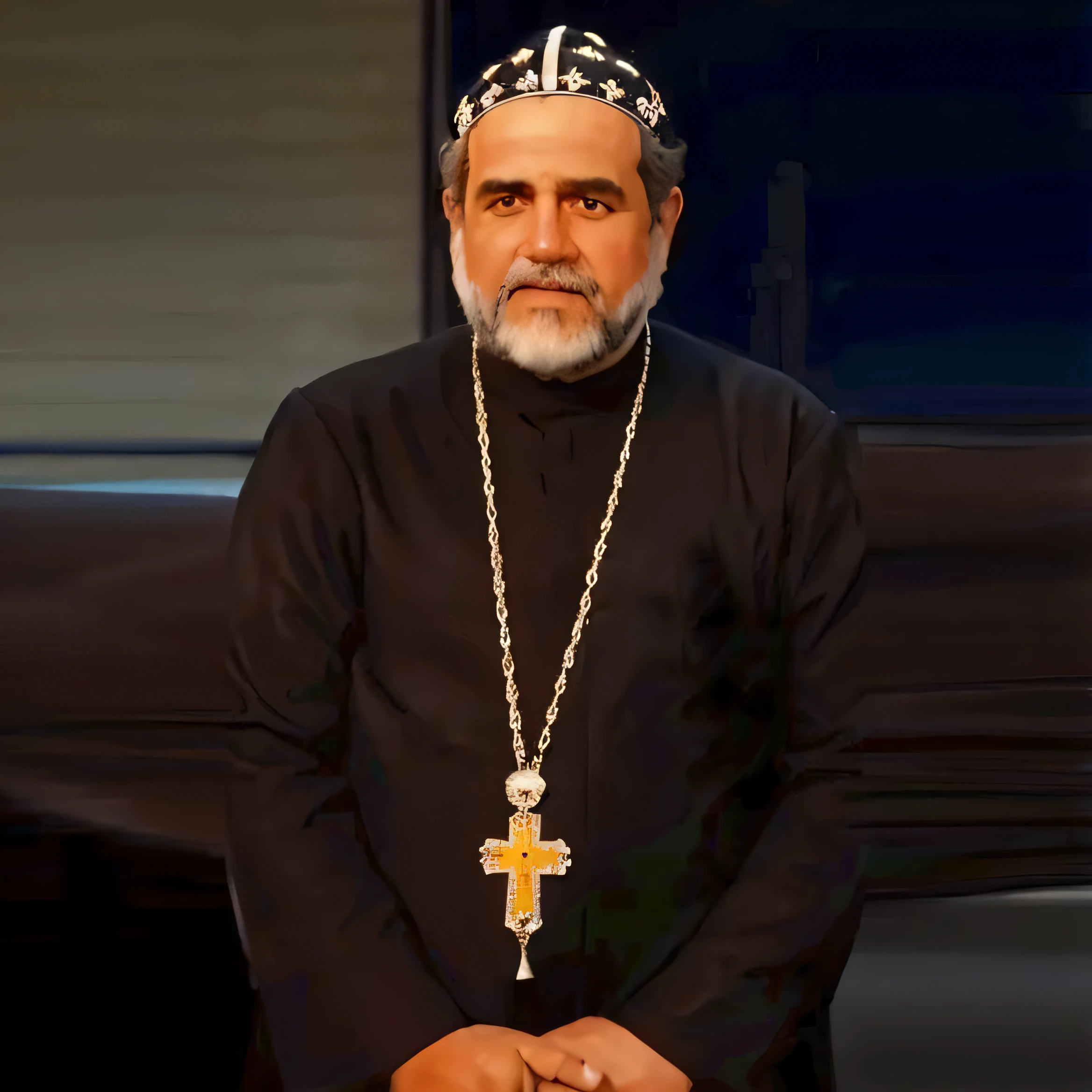 arafed image of a Pai standing in front of a car, sorridente, santo ortodoxo, ortodoxo, metropolitano, nekro petros afshar, johnatan wayshak, Afonso Azpiri, Mohammed Chahin, Ahmed Merhab, sagrado, Direction: Alexander Fedosav, oficial, Pai, Matungo, [ cinematographic, basil gogos, Cristianismo Ortodoxo